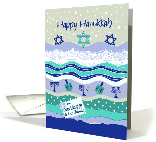 Hanukkah for Granddaughter & Family, Dreidels Scrapbooking Look card