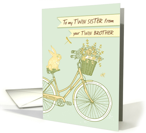 Birthday for Twin Sister from Twin Brother, Bicycle with... (1469576)