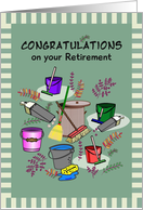 Congratulations to Janitor on Retirement, Brooms, Pails, Sponge card