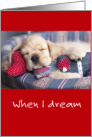 Dreaming Puppy Friendship Valentine’s Day Poem card