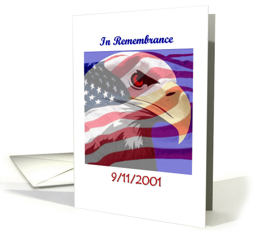 Patriot Day - bald eagle, U.S. flag card (680295)