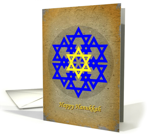 Happy Hanukkah Stars of David card (704712)