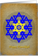 Happy Hanukkah Stars of David card
