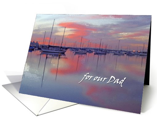 Happy Birthday to father, from us, sailboats card (738729)