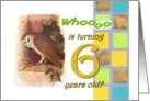 Happy Birthday, Who is turning six?, Barn Owl card