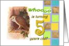 Happy Birthday, Who is turning five?, Barn Owl card