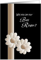 Wedding invitation, bell ringer, will you? card