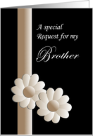 Wedding invitation, Brother, walk me down aisle? card