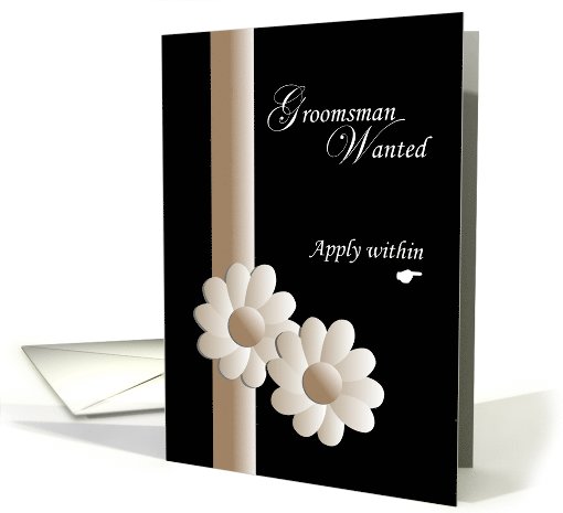 Wedding invitation, groomsman wanted, humorous card (758118)