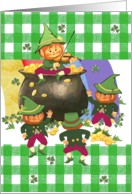Saint Patrick’s Day Leprechauns with Pot of Gold card