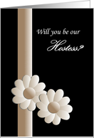 Hostess, wedding Invitation, will you? card