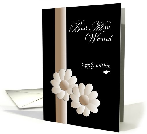 Best Man wanted, wedding invitation, humorous card (766779)