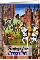 Greetings from Happyville, battle Royale, humor card