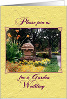 Garden Wedding Invitation Garden Photograph Heart Corners card