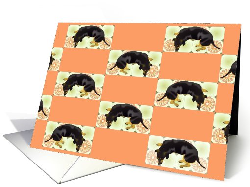 Note card, Dachshunds, blank inside card (823190)