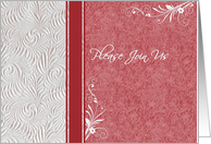 Wedding Invitation, please join us card