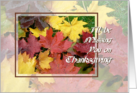 Thanksgiving, Missing you, Maple leaves card