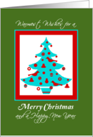 Christmas & New Year for Couple/ Both of You, Decorated Christmas Tree card