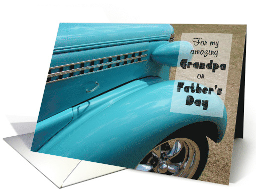 Father's Day, for Grandpa, Hot Rod, humor card (922852)