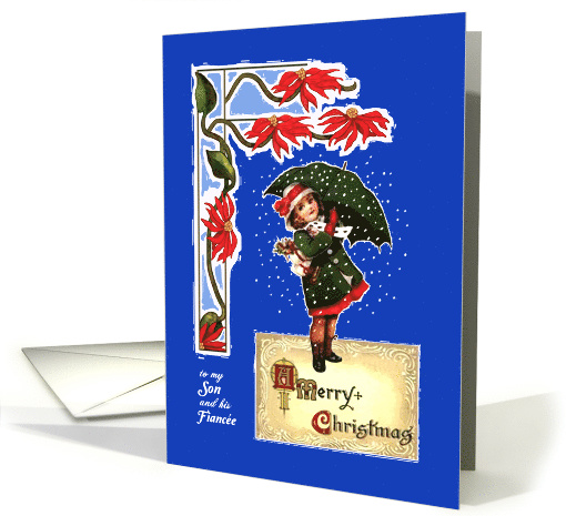 Christmas for Son and Fiancee Vintage Girl in Snow with... (979553)