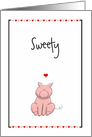 Cute Pig Valentine’s Day - Hearts card