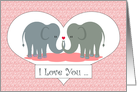 I Love You Elephants Valentine’s Day Card
