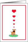 Cute Puppy Dog Hearts Valentine’s Day Favorite Toy Card