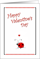 Cute Ladybug Valentine’s Day - Hearts card