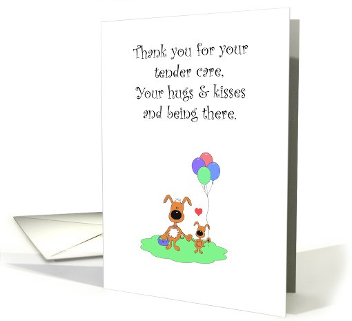 Cute Dogs, Thank You Mom, Balloons, Happy Mother's Day card (1063319)