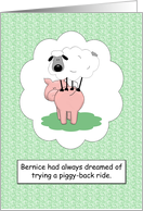 Cute Sheep and Pig Funny Encouragement Card