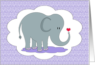 Elephant Big Hugs Love Romance Card