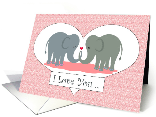 I Love You Elephants Valentine's Day card (1510604)