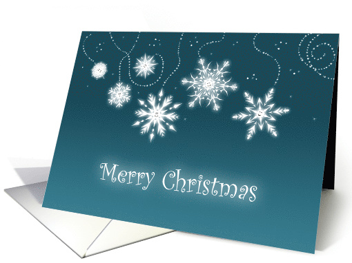 Merry Christmas Smiling Snowflakes card (1510608)