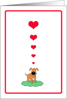 Cute Puppy Dog Hearts Valentine’s Day Favorite Toy Card