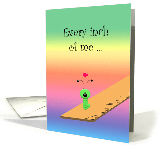 Love You, Cute Inch Worm card (947812)