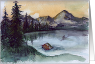 Woody in the lake card