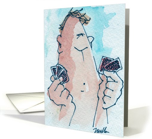 Man Playing Cards, illustration card (670459)