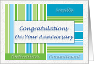 Employee Anniversary Congratulations On Your Anniversary card