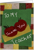 Student To Teacher Thank You Card