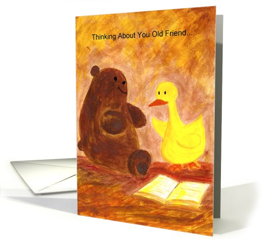 Bear and Duck Friendship card (671873)