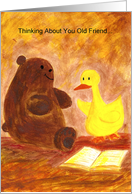 Bear and Duck Friendship Card