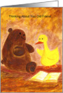 Bear and Duck Friendship Card