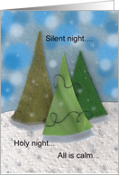 Christmas Card, Three Trees card