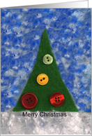 Button Christmas Tree Card