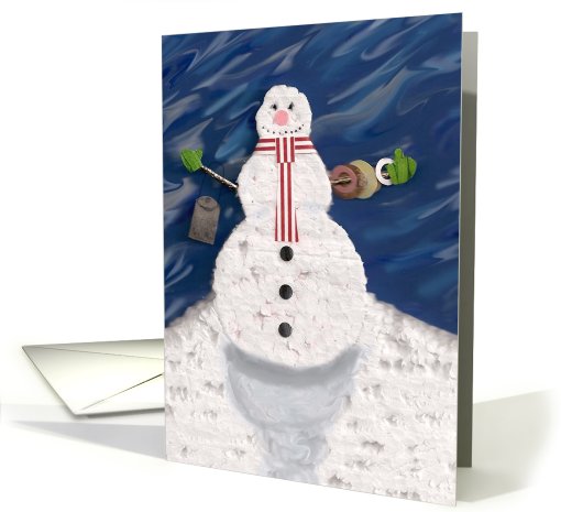 Christmas Snowman card (684021)