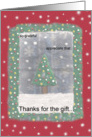 Christmas Gift Thank You, Christmas Tree card