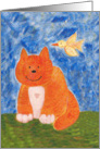 Cat and Bird Friendship/ Miss You card