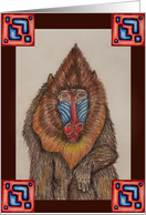 chinese zodiac monkey card