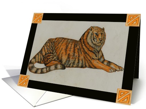 Tiger Chinese Astrology Birthday card (679930)