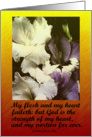Baptism Congratulations, Flower with religious quote card